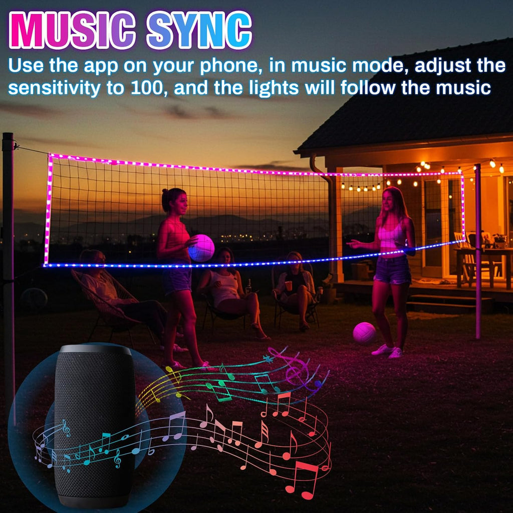 GLOW IN THE DARK VOLLEYBALL NET