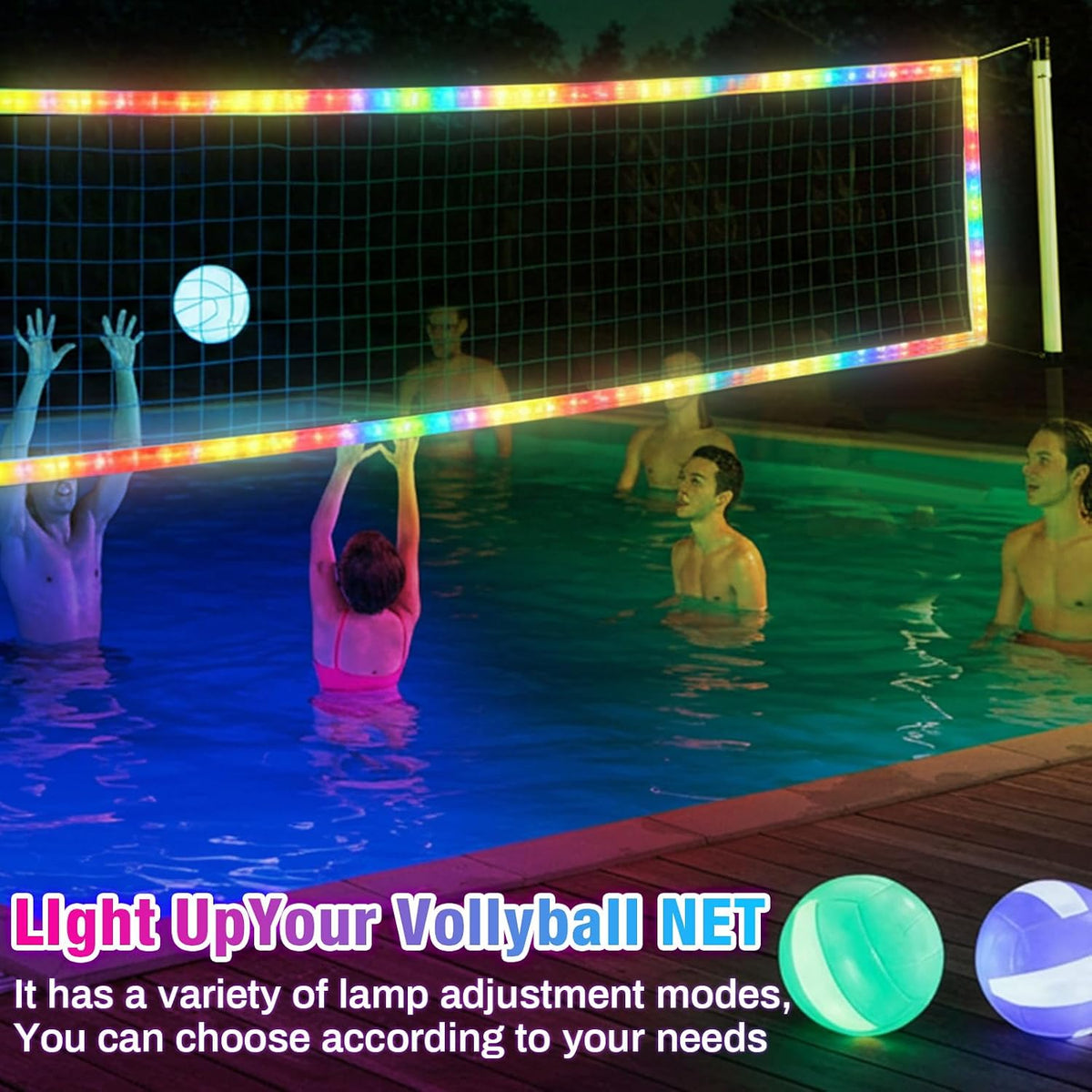 GLOW IN THE DARK VOLLEYBALL NET